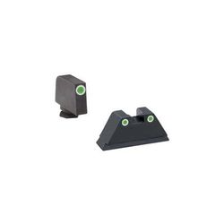 AmeriGlo Pistol Tritium Night Sights Glock 17 19 22 23 242627333435373839 Classic Green Front Yellow Rear