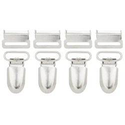 buttinette Clips pour bretelles, argent, 53 x 25 mm