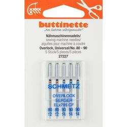 buttinette Aiguilles pour surjeteuse "universel", épaisseur : 80 - 90, contenu : 5 pièces