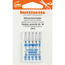 buttinette Aiguilles à coudre "jersey" pour surjeteuse, épaisseur : 80 - 90, 5 pièces