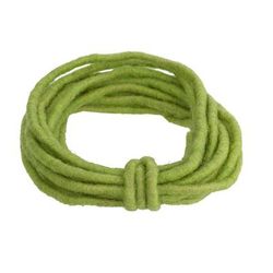 Cordelette en laine feutrée, vert clair, env. 7 mm Ø, 5 m