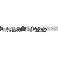 Ruban élastique à paillettes, argent