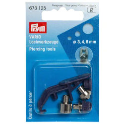 Prym Outils de perforation, pour des trous : 3, 4 et 8 mm Ø