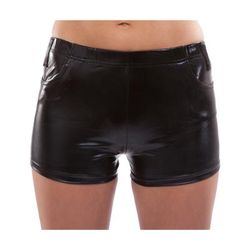 Mini-short lamé, noir