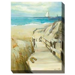 BAREFOOT BEACH OUTDOOR ART 30X40 by West of the Wind in Multi