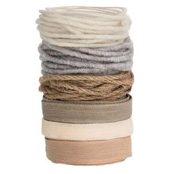 Lot de rubans "naturel", 5-15 mm, 6x 2 m