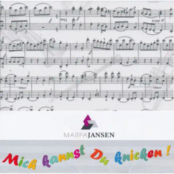 Papier origami transparent "notes de musique", 15 x 15 cm, 32 feuilles