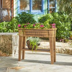 36"W Raised Planter by BrylaneHome in Bronze