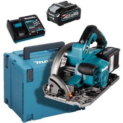 Makita - Scie circulaire 40V xgt Ø190 mm Bluetooth avec 2 batteries 40V 4.0Ah - chargeur - MakPack