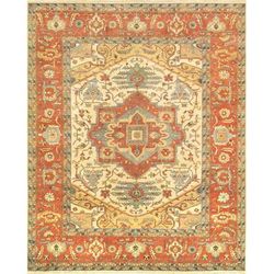 "Serapi Collection Hand-Knotted Lamb's Wool Area Rug- 8' 1" X 10' 1" - Pasargad Home PJR-4 IVO 8x10"