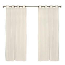 Wide Width Escape Grommet Top Panel by Commonwealth Home Fashions in Ivory (Size 54" W 84" L)