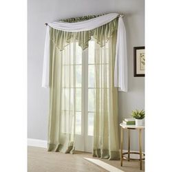 Wide Width BH Studio Crushed Voile Rod-Pocket Panel by BH Studio in Fern (Size 51" W 63" L) Window Curtain