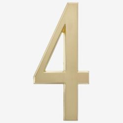 4" Numbers by Whitehall Products in 4 Gold