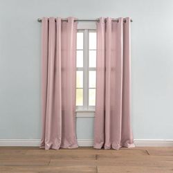 Wide Width BH Studio Room-Darkening Grommet Panel by BH Studio in Pale Rose (Size 54" W 84" L) Window Curtain