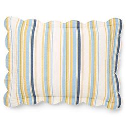 Florence Sham by BrylaneHome in Sky Blue Stripe (Size KING) Pillow
