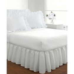 Fresh Ideas Ruffled 2-Pack Poplin Pillow Sham Set by Levinsohn Textiles in White (Size KING)