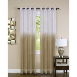 Wide Width Essence Window Curtain Panel by Achim Home Décor in Tan (Size 52" W 84" L)
