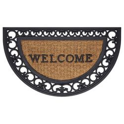 Wrought Iron Rubber Mat 18" x 30" by Achim Home Décor in Brown Black