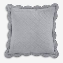 100% Cotton Florence Euro Sham by BrylaneHome in Gray (Size EURO)