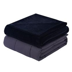 Plush 15 Lb. Weighted Blanket with Washable Cover by Levinsohn Textiles in Charcoal