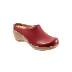 Women's Madison Clog by SoftWalk in Dark Red (Size 8 1/2 M)