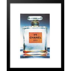 Classic Chanel Perfume Bottle Clear 14" x 18" Framed Print by Venice Beach Collections Inc in Clear