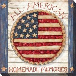 AMERICAN PIE OUTDOOR ART 24X24 by West of the Wind in Multi