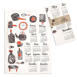 Kitchenware Calendar Tea Towel - Box of 4 - CTW Home Collection 780056