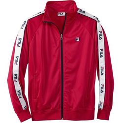 Men's Big & Tall FILA® Taped Logo Track Jacket by FILA in Red (Size 3XLT)