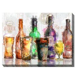 CRAFT BREWS OUTDOOR ART 40X30 by West of the Wind in Multi