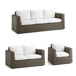 Small Vista Tailored Furniture Covers - Ottoman, Sand - Frontgate