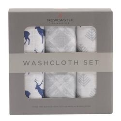 Blue Deer Cotton Washcloth Set 3PK - Newcastle Classics 706