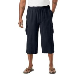 Plus Size Women's Gauze Cargo Judo Shorts by KingSize in Black (Size 8XL)