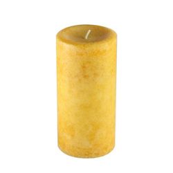 3 Inch X 6 Inch Pumpkin Spice Mustard Scented Pillar Candle- Jeco Wholesale CPZ-36PS