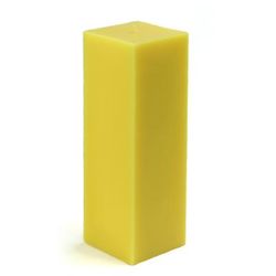 3 X 9 Inch Yellow Square Pillar Candle- Jeco Wholesale CPZ-155