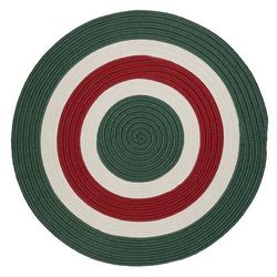 Holiday Banded Reversible Round Rug