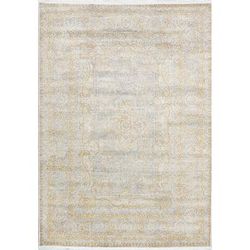 Geometric Vintage Style Turkish Distressed Area Rugs Heat-Set