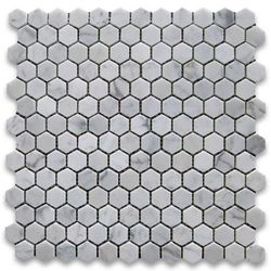 Carrara Marble Mosaic Decorative Backsplash Tile, 12"x 12"x 0.38"/pc