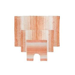 Gradiation 3-Pc. Bath Rug Set by Home Weavers Inc in Coral (Size 3 RUG SET)