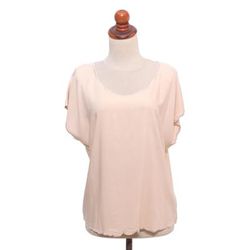 Timeless Tee in Ivory,'Ivory Short-Sleeved Rayon Blouse'
