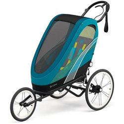 Cybex Zeno Multisport Trailer Bundle - Black Frame + Maliblue Seat Pack