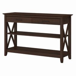 Key West Console Table with Drawers and Shelves in Bing Cherry - Bush Furniture KWT248BC-03