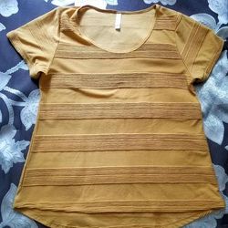 Lularoe Tops | Lularoe Classic Tee | Color: Yellow | Size: Xl