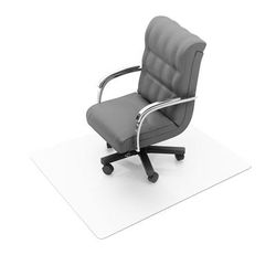 "Ecotex Enhanced Polymer Rectangular Chair Mat with Anti-Slip Backing for Hard Floors - 36" x 48" - Floortex FCECO123648AEP"