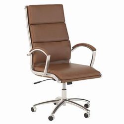 Somerset High Back Leather Executive Office Chair in Saddle Tan - Bush Furniture SETCH1701SDL-Z