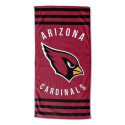 Cardinals Stripes Beach Towel by NFL in Multi