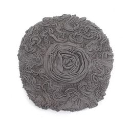 Bell Flower Bath Rug Collection by Home Weavers Inc in Grey (Size 18" X 18")