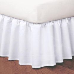 Magic Ruffle Bedskirt by BrylaneHome in Ivory (Size KING)