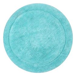 Bloomfield Round Bath Rug Collection by Home Weavers Inc in Turquoise (Size 30" ROUND)
