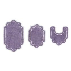 Allure 3-Pc. Bath Rug Set by Home Weavers Inc in Purple